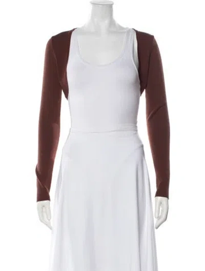 Pre-owned Solid & Striped Bolero In Brown