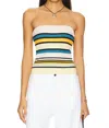 Solid & Striped Bria Off Shoulder Top In Variegated Stripe In Multi