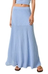 Solid & Striped Bridget Maxi Skirt In Blue
