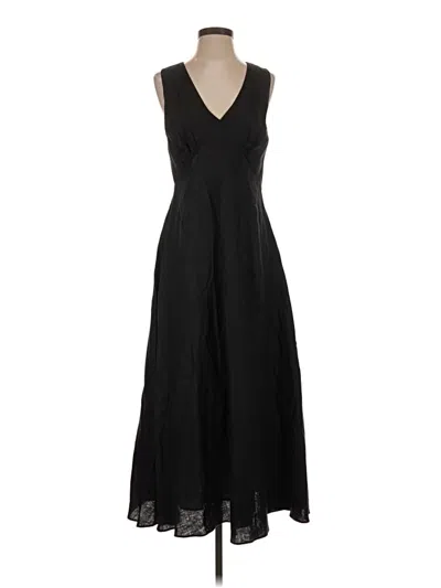 Pre-owned Solid & Striped Casual Dress In Black