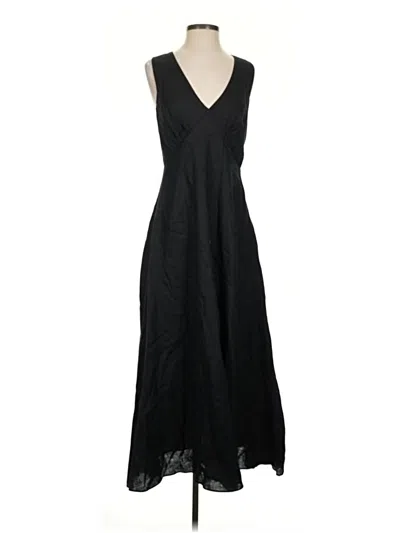 Pre-owned Solid & Striped Casual Dress In Black