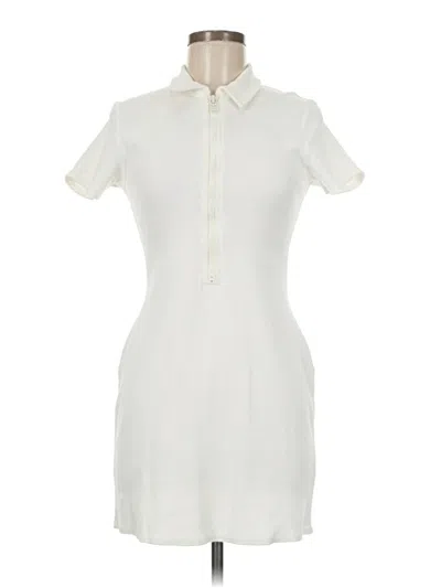 Pre-owned Solid & Striped Casual Dress In Ivory