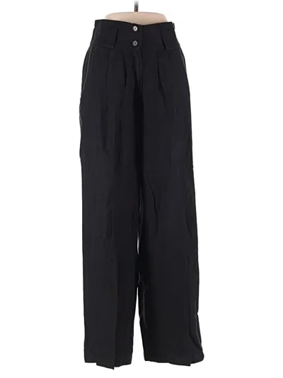 Pre-owned Solid & Striped Casual Pants In Black