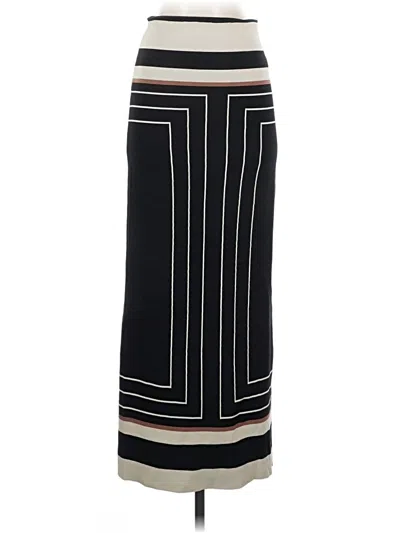 Pre-owned Solid & Striped Casual Skirt In Black