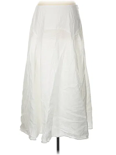 Pre-owned Solid & Striped Casual Skirt In White