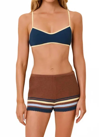Solid & Striped Cleo Pull-on Shorts In Walnut In Brown