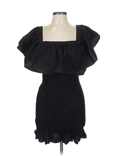 Pre-owned Solid & Striped Cocktail Dress In Black