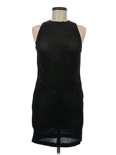 Pre-owned Solid & Striped Cocktail Dress In Black