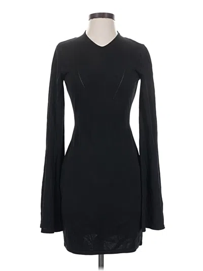 Pre-owned Solid & Striped Cocktail Dress In Black