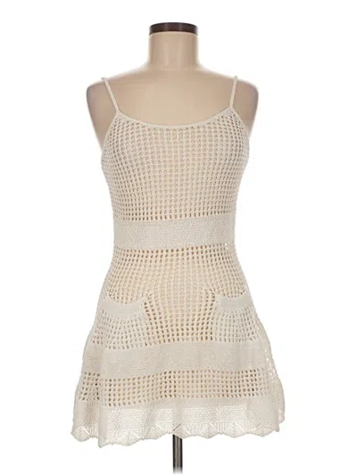 Pre-owned Solid & Striped Cocktail Dress In Ivory