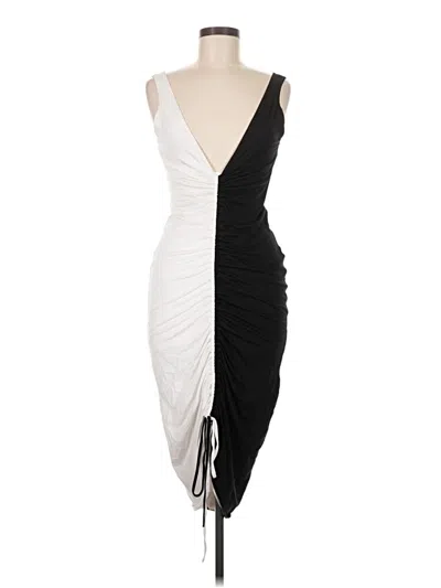 Pre-owned Solid & Striped Cocktail Dress In White