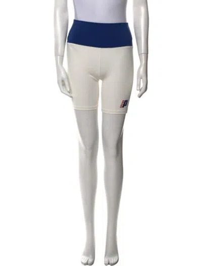 Pre-owned Solid & Striped Colorblock Pattern Knee-length Shorts W/ Tags In White