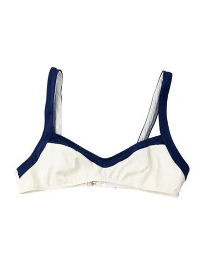 Pre-owned Solid & Striped Colorblock Pattern Top In Multi