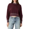 Solid & Striped Cora Stripe Stripe Crewneck Sweater In Burgundy