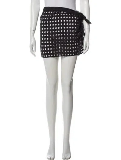 Pre-owned Solid & Striped Cover-up In Black