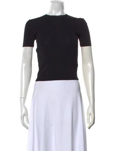 Pre-owned Solid & Striped Crew Neck Short Sleeve T-shirt In Black