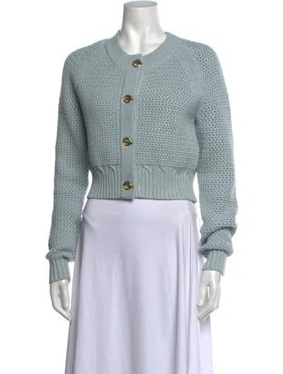 Pre-owned Solid & Striped Crew Neck Sweater In Blue/metallic