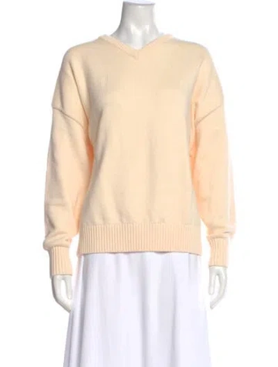 Pre-owned Solid & Striped Crew Neck Sweater In Neutral