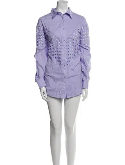 Pre-owned Solid & Striped Cutout Accent Short Set In Multi