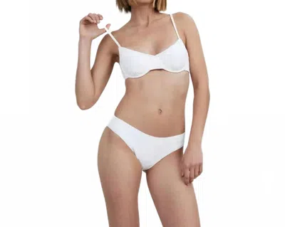 Solid & Striped Daphne Eyelet Bikini Top In White