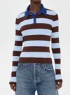 Solid & Striped The Debra Rugby Stripe Top In Blue