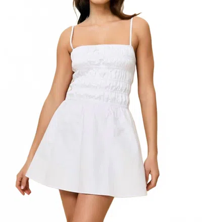 Solid & Striped The Delta Cotton Mini Sundress In Optic White