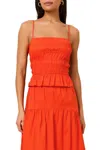 Solid & Striped The Delta Strappy Back Stretch Cotton Top In Orange
