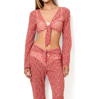 Solid & Striped Dolly Sheer Crop Cover-up Top In Multi