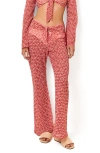 Solid & Striped Dolly Tie Front Sheer Cover-up Pants In Multi