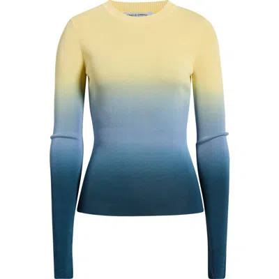 Solid & Striped Dora Ombr Knit Top In Blue