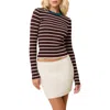 Solid & Striped Dora Rib Crop Top In Brown