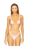 Solid & Striped Ellery Bikini Top In Pink