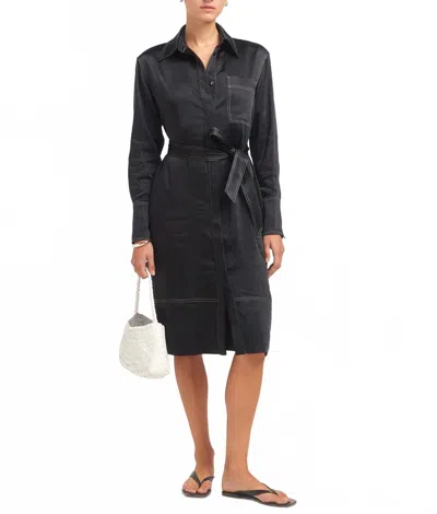 SOLID & STRIPED ESTI MIDI DRESS IN NOIR
