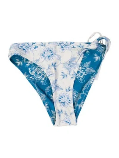 Pre-owned Solid & Striped Floral Print Bottoms W/ Tags In Blue