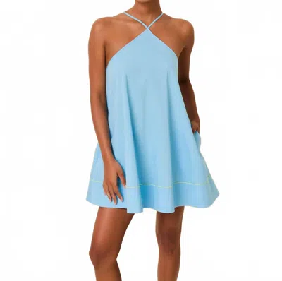 Solid & Striped Grace Mini Dress In Ocean Mist In Blue