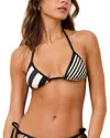 Solid & Striped The Iris Triangle Bikini Top In Black