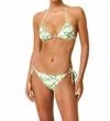 Solid & Striped Iris Bikini Top In Chain Green In Multi