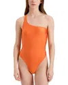 Solid & Striped The Jaya One Piece Swimsuit In Warm Orange In Orange