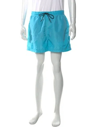 Pre-owned Solid & Striped Jogger Shorts In Blue