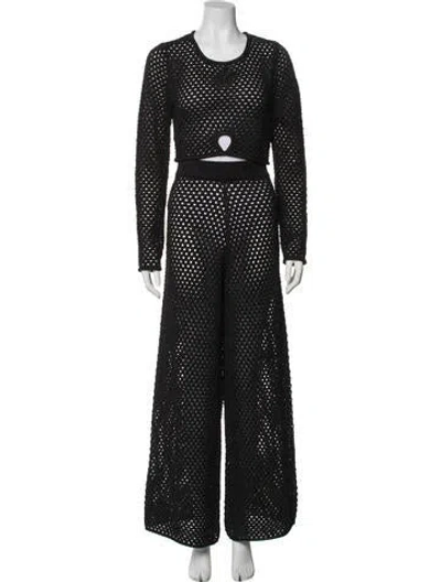 Pre-owned Solid & Striped Keyhole Accent Pant Set In Black