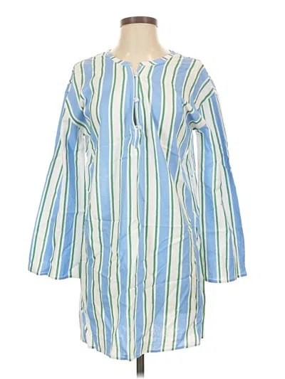 Pre-owned Solid & Striped Kimono In Blue