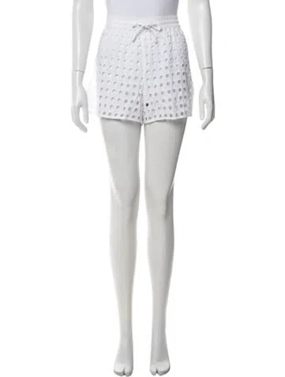 Pre-owned Solid & Striped Lace Pattern Mini Shorts In Multi