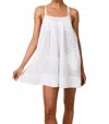 Solid & Striped Lindsay Mini Dress In Grid Eyelet Optic White In White