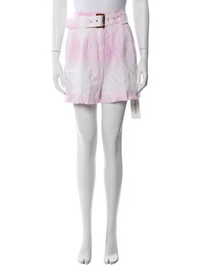 Pre-owned Solid & Striped Linen Mini Shorts In Pink