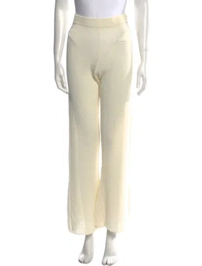 Pre-owned Solid & Striped Linen Wide Leg Pants W/ Tags In Neutral