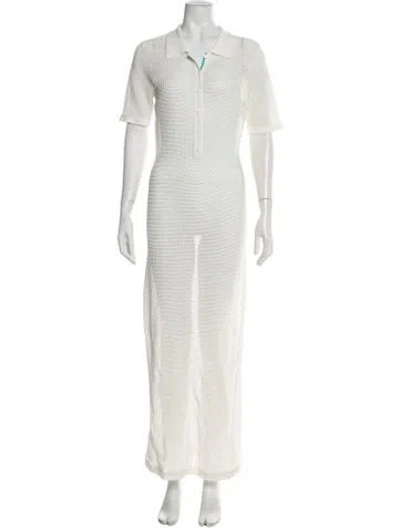 Pre-owned Solid & Striped Long Dress In Neutrals