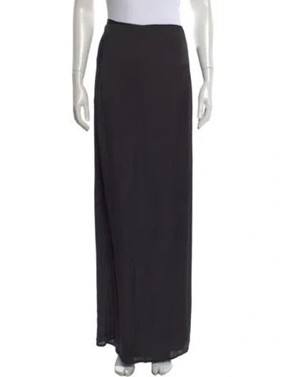 Pre-owned Solid & Striped Long Skirt In Black