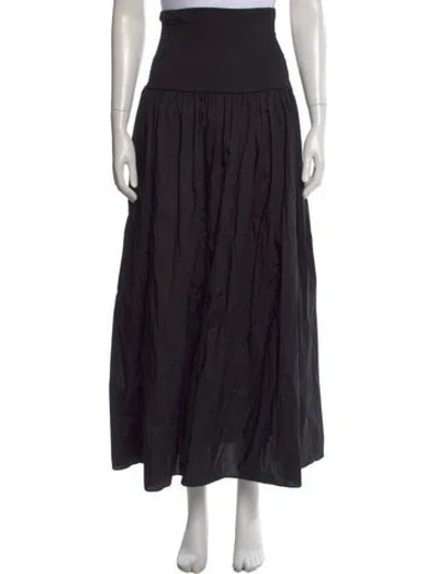 Pre-owned Solid & Striped Long Skirt W/ Tags In Black