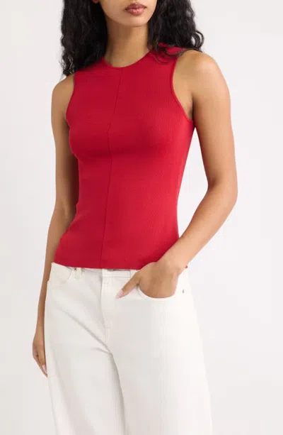 Solid & Striped Lucerne Knit Tank In Red
