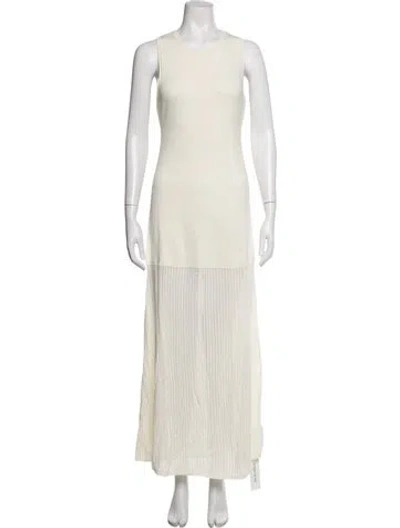 Pre-owned Solid & Striped Lucerne Long Dress In Neutrals
